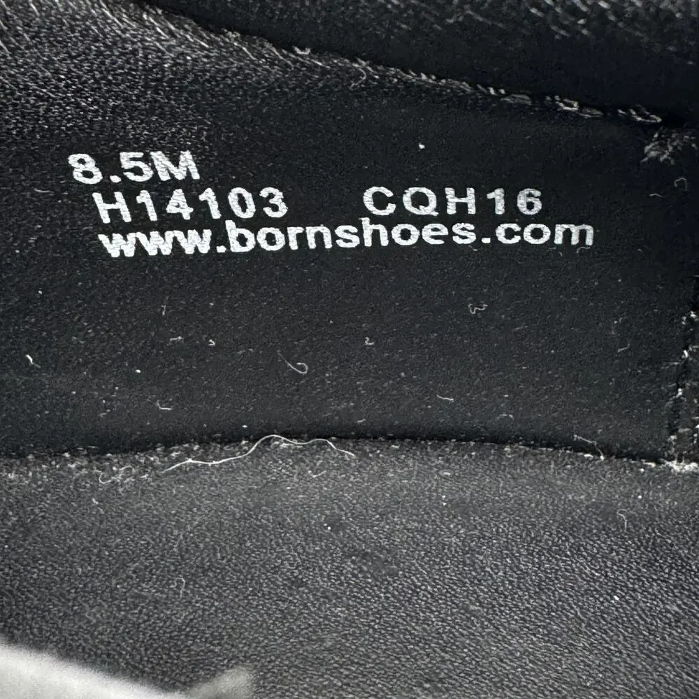 Born Omaha Distressed‎ Black Brown Leather Slip On Loafers Men 8.5 Casual